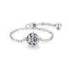5 Style Clear CZ Link Chain Ring Silver Adjustable Charm Gold Color Rings For Women Wedding Jewelry - Image 7
