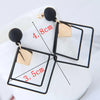 Cool Black Color Flower Drop Earrings for Women Geometry Round Heart Leaf Butterfly Crystal Party Jewelry Summer Gift - Image 23
