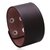 Leather Wide Cuff Bangles Punk Vintage Three Layers Wide Black Brown Men Jewelry Bracelets - Image 9
