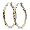 Simple Stylish Women Twist Hoop Earrings Gold Color Delicate Gifts Versatile Style Female Earring Jewelry - Image 1