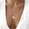 MinaMaMa Stainless Steel Chain Pentacle Star Round Coin Moon Bar Pendants Necklaces For Women Multi Layered Necklaces - Image 5