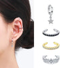 1 Piece Rainbow Ear Clips Silver Unique Tiny Cuff Earrings For Women Girl Jewelry Accessories - Image 2