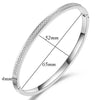 Jewelry Bangle Bracelets With Two Line Crystal Rhinestone Pave Stainless Steel Opening Bangle For Women Accessories - Image 3