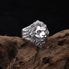 Qeenkiss Silver Ring for Men Father Vintage Adjustable Lion King Ring Jewelries Party Gift - Image 7