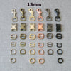 1 Pcs 15mm Nickle Metal D O Ring Belt Straps Slider Side Release Buckle Spring Snap Hook For Dog Collar Leash Harness Accessory - Image 1