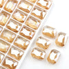 10Pcs Rectangular Beads 13x18mm Long Square Glass Bead Stone Faceted Crystal Jewelry Necklace Pendant Accessories - Image 14
