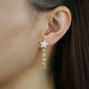 Christmas Gift Jewelry Cubic Zirconia Iced Out Sparking Tassel CZ Chain Star Charm Women Earring - Image 4