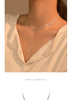 Modian Dazzling Simple Adjustable Necklace for Women Girls 925 Sterling Silver Luxury Brand Jewelry 2024 New Mode Accessories