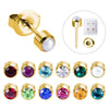 2pcs Gold Plated Steel Earring Studs for Ear Piercing Gun Birthstone CZ Ear Stud Earrings Studs Tragus Cartilage Body Jewelry - Image 35