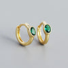 Oval Crystal Hoop Earrings in Multiple Color Combinations - Image 9