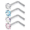 Surgical Steel Nose Stud Set 4 Pieces 20G in L Shape Screw and Bone - Image 22