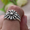 Jewelry Elegant Sunflower Thai Silver Ladies Open Ring Women Birthday Gift Sell No Fade - Image 4