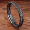 Men Jewelry Red Braided Leather Rope Bracelet Black Magnetic Buckle Bracelets Punk Men Wrist Band Hombre - Image 7