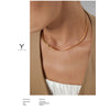 Charm Geometric Snake Chain Necklace Stainless Steel Jewelry Golden Metal Texture брелок Women Gift - Image 5
