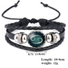 12 Zodiac Sign Glow in The Dark bracelet Bangle For Women Men Glass Constellations Charm Leather Rope Chains Jewelry - Image 3