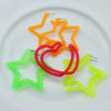 Geometric Big Star Heart Neon Acrylic Hoop Earrings For Women Punk Fluorescent Green Yellow Big Round Hoop Party Jewelry - Image 3