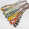 Colorful Distressed Retro Irregular Ceramic Beads Gift Neckalce artware Antique Necklaces Pendants For women # - Image 14