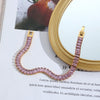 Christmas Jewelry Gift For Ladies Square Tennis Chain Choker Necklace Green Pink White Black Crystal Necklace - Image 26