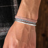 3Pcs/Set Silver Color Leaf Cuff Bracelet Bangle Tibetan Handmade Weave Adjustable Tassel Rope Chain Bracelet Dropshiping - Image 1