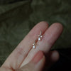 Silver Korea Simple Moon Drop Zircon Stud Earrings Women Plating Gold Temperament Wedding Party Jewelry Gift - Image 4