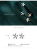 Modian Real Sterling Silver 925 Classic Flower Stud Eearrings for Women Clear CZ Gold Color Ear Pins Studs Fine Charm Jewelry