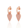 Crmya Gold Silver Filled Heart Hoop Earrings CZ Zircon Long Chain Stud Earings For Women Girls Jewelry - Image 24