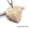 Heart Carved Flower Stripe Locket Pendant Necklace Women Vintage Ancient Brass Opening Photo Box Jewelry Romantic Gift - Image 13