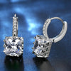 Hoop Earrings For Women Square Cubic Zirconia Chunky Huggie Earrings Female Bride Wedding Jewelry - Image 4