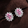 Full Zircon Stud Earrings for Women Blue/Purple/Red/Pink/Black/White/Green Oval CZ Wedding Female Jewelry - Image 12