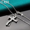Silver 16-30 Inch Chain Cross Zircon Pendant Necklace For Woman Wedding Party Charm Jewelry - Image 2