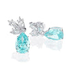 Women's Dangle Earrings with Blue Water Drop Cubic Zirconia Wedding Party Accessories Fancy Birthday Gift Jewelry - Image 1
