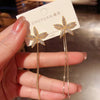 Korean Crystal Star Moon Dangle Earrings For Women Flowers Long Tassel Earring Party Jewelry Gifts - Image 4