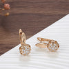 Circle Zircon Earrings Rose Gold Hollow Snowflake Inlay Zircon Wedding Women Earrings Hoops Golden Jewelry Earrings - Image 6