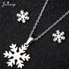 Charms Winter Snowflake Necklace Earrings Set for Women Girls Sweater Chain Jewelry Christmas Accessories - Image 7