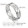 Retro Filigree Stainless Steel Ring Cutout Elegant Gold Color Finger Rings Jewelry Wedding Gift for Women Friend - Image 11