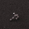1Pc Twelve Constellations Steel Daith Earring Ear Piercing Barbell CZ Horoscope Ear Tragus Daith Piercing Jewelry 20G - Image 8