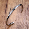 Vintage Stainless Steel Bangle for Men Women Mobius Twisted Cuff Bracelet Unisex Casual Pulseira Gents Jewelry - Image 1