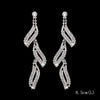 Long Tassel Drop Earrings for Women Silver Color Rhinestone Crystal Hanging Dangle Earring Bridal Wedding Jewelry - Image 28