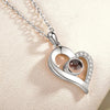 Romantic Love Memory Wedding Rose Gold&Silver Color 100 Languages I You Projection Pendant Necklace Gifts - Image 9