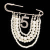 Handmade Metal Pearl Chain Greek Sorority Rhinestone Initial Number1 To Number 31 Brooches Apparel Jewelry - Image 17