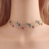 Iced Out Bling Rainbow Colorful Cubic Zirconia CZ Tennis Chain Women Charm Flower Choker Necklace Jewelry collares - Image 5