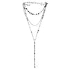 Stainless Steel Sexy Multilayer Sequins Chain Tassel Crystal Pendant Necklace For Woman Y Shape Disc Choker Necklace - Image 8