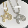 Iced Out Bling Letter XO Pendant Necklace Gold Silver Color Tennis Chain Zircon Hearts Charm Men Hip Hop Jewelry - Image 3