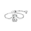 5 Style Clear CZ Link Chain Ring Silver Adjustable Charm Gold Color Rings For Women Wedding Jewelry - Image 9