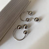 Temperament Charm Metal Hoop Earring Personality Round Bead Ball Dangle Earring For Women Jewelry Supply - Image 8