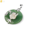 Jade Necklace Stones Pendant Flower Leaf Amethyst Rose Pink Quartz Black Onyx Crystal Donut Necklaces Jewelry - Image 26