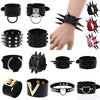 Emo Spike Bracelets For Women Men Goth Punk Vegan PU Leather Couple Bracelets Cuff Bangles Studded Halloween Wristband Jewelry - Image 1