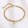 Crystal A-Z Letter Initial Anklets Bracelet for Women,Cuban Link Anklet Stainless Steel Beach Leg Foot Chains - Image 5