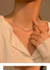 Modian Dazzling Simple Adjustable Necklace for Women Girls 925 Sterling Silver Luxury Brand Jewelry 2024 New Mode Accessories
