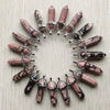 24pcs/lot Good Quality Assorted Stone Mixed Pillar Charms Chakra Pendants for Necklaces Making - Image 23